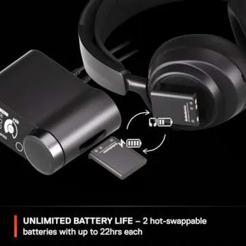 SteelSeries Arctis Nova Pro Wireless Multi-System Gaming Headset - Premium Hi-Fi Drivers - Active Noise Cancellation - Infinity Power System - ClearCast Gen 2 Mic (Renewed)