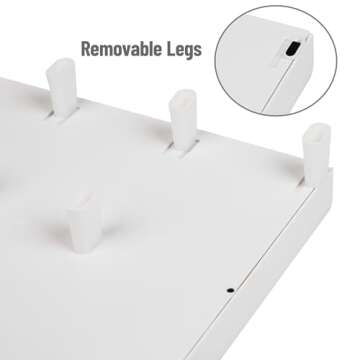 Mind Reader PC, Laptop, IMAC Monitor Stand and Desk Organizer, White