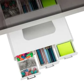 Mind Reader PC, Laptop, IMAC Monitor Stand and Desk Organizer, White