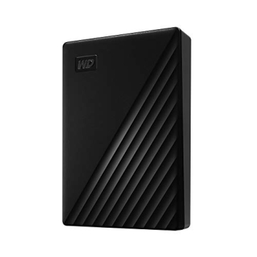 WD 4TB My Passport, Portable External Hard Drive, Black, backup software with defense against ransom...