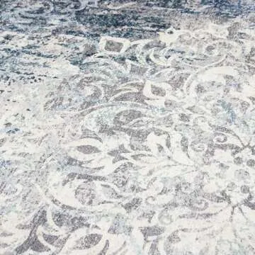 ReaLife Machine Washable Area Rug - Living Room Bedroom Bathroom Kitchen Entryway Office - Padded Lo...