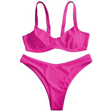 Shop ZAFUL Underwire High Leg Bikini Set for Summer Fun