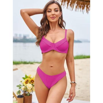 Shop ZAFUL Underwire High Leg Bikini Set for Summer Fun