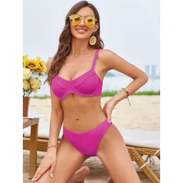 Shop ZAFUL Underwire High Leg Bikini Set for Summer Fun