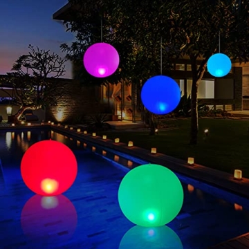 Solar Floating LED Ball Pool Lights Color Changing Glow Globes