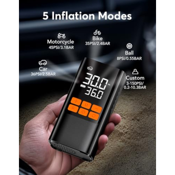 Tire Inflator Portable Air Compressor with Digital Pressure Gauge