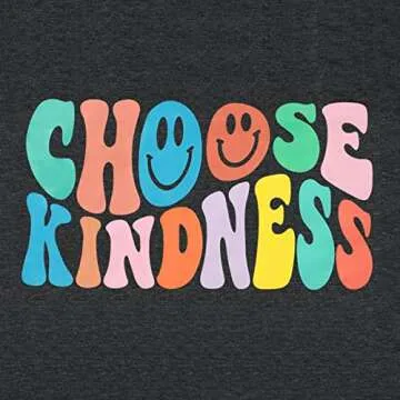 Kind Shirt Women Kindness Teacher T Shirt Back to School Shirts Cute Graphic Blessed Shirt Short Sleeve Tee Tops Dark Grey