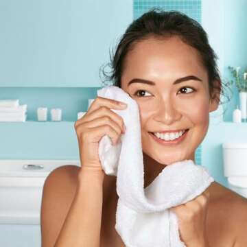 Wealuxe White Washcloths for Body and Face Towel, Cotton Wash Cloths Bulk 24 Pack, Flannel Spa Fingertip Wash Clothes 12x12 Inch, Soft Absorbent Gym Towels