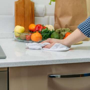 Wealuxe White Washcloths for Body and Face Towel, Cotton Wash Cloths Bulk 24 Pack, Flannel Spa Fingertip Wash Clothes 12x12 Inch, Soft Absorbent Gym Towels