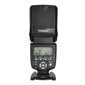YONGNUO YN560 IV Wireless Flash Speedlite, Master + Slave Flash + Built-in Trigger System, for Canon...