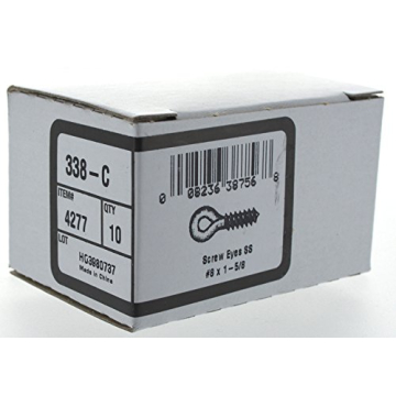 Hillman Stainless Steel Screw Eyes for Crafts & DIY