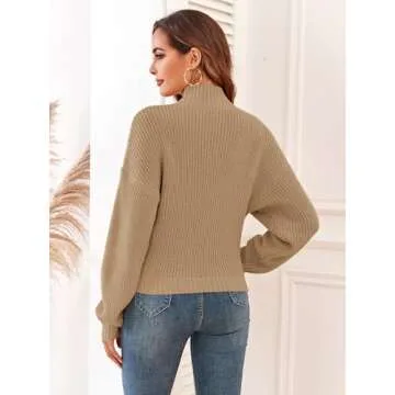 ZAFUL Women's Cropped Turtleneck Sweater - Stylish Comfort