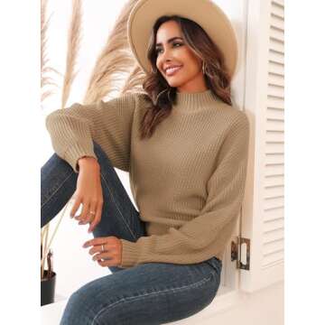 ZAFUL Women's Cropped Turtleneck Sweater - Stylish Comfort