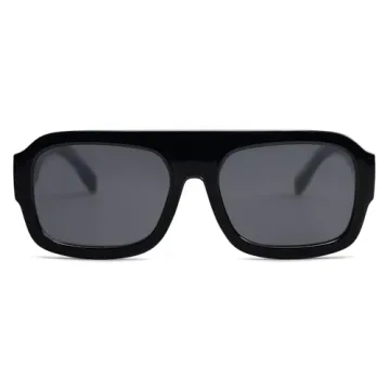 SOJOS Trendy Square Aviator Sunglasses Polarized UV400 Protection