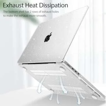 Mektron for M4 MacBook Pro 14-inch Case 2024 A3112 A3401 A3185 Compatible with 2023 M3 A2918 A2992 M2 A2779 2021 M1 A2442 Pro/Max Cover for Mac Pro 14" with Retina XDR Display, A-Gypsophila Clear