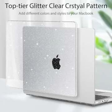 Mektron for M4 MacBook Pro 14-inch Case 2024 A3112 A3401 A3185 Compatible with 2023 M3 A2918 A2992 M2 A2779 2021 M1 A2442 Pro/Max Cover for Mac Pro 14" with Retina XDR Display, A-Gypsophila Clear