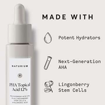 Naturium PHA Topical Acid 12% Skin Treatment with Hyaluronic Acid