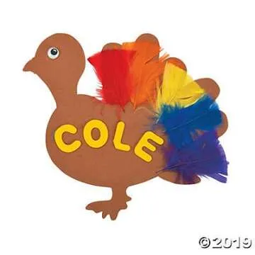 Jumbo Foam Turkey Shape - Set of 24 - Thanksgiving Crafts for Kids