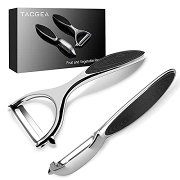 TACGEA Vegetable Peeler Set of 2 - Ergonomic and Rust-Free Design