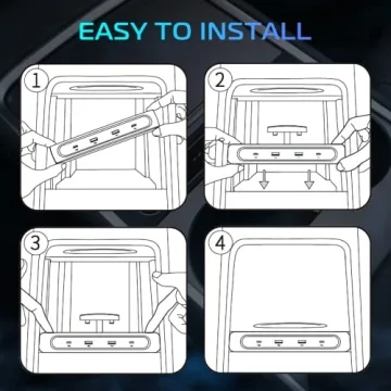 VIJIM Tesla USB Charger Hub with LED Light for Model 3/Y
