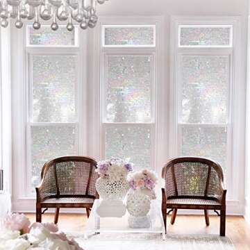 3D Rainbow Window Privacy Film -UV Blocking Decorative Clings