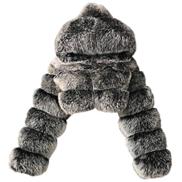 Bidobibo Warm Faux Fur Coat for Women in Plus Sizes