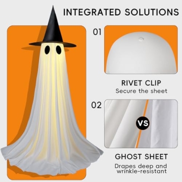 5 FT USB Powered Halloween Ghost Decor Kit with Remote