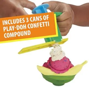 Play-Doh Ice Cream Party Set 22 Tools 6 Colors