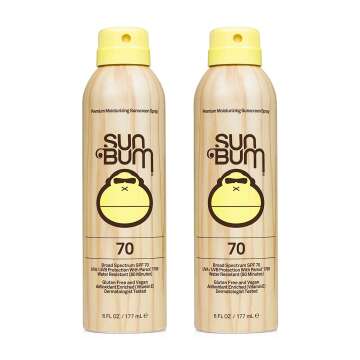 Sun Bum SPF 70 Sunscreen Spray 2-Pack – Vegan & Reef Friendly