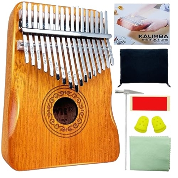 YEPVIE Kalimba 17 Key, Professional Kalimba Thumb Piano with Learning Tools, Unique Finger Piano Kal...