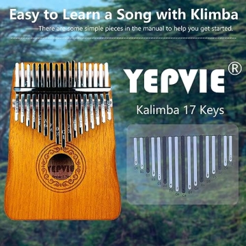 YEPVIE Kalimba 17 Key – Unique Thumb Piano for All Ages