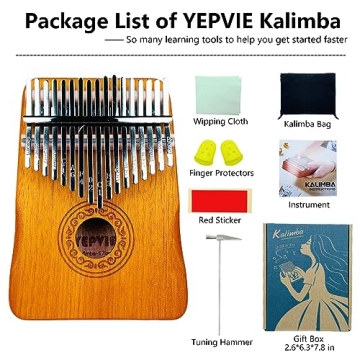 YEPVIE Kalimba 17 Key – Unique Thumb Piano for All Ages