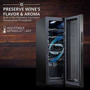 Ivation 12 Bottle Wine Cooler - Preserve Every Sip!