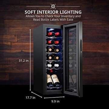 Ivation 12 Bottle Wine Cooler - Preserve Every Sip!