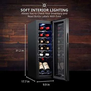 Ivation 12 Bottle Wine Cooler - Preserve Every Sip!