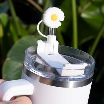 Straw Cover for Stanley Cup, 4Pcs Silicone Straw Topper Compatible with Stanley 30&40 Oz Tumbler, Stanley Cups Accessories (4Pcs-New-D)