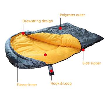KUDES Dog Sleeping Bag Waterproof Warm Packable Bed