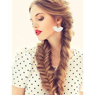 Stylish 3 Pairs Fan Tassel Earrings for Women
