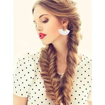 Stylish 3 Pairs Fan Tassel Earrings for Women