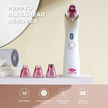 Blackhead Remover Pore Vacuum Electric Blackhead Extractor Tool Comedo Removal Suction Beauty Device...