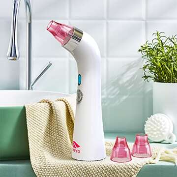 Blackhead Remover Pore Vacuum Electric Blackhead Extractor Tool Comedo Removal Suction Beauty Device for Women（Pink)