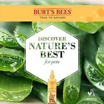 Burt's Bees for Pets Cat Dander Spray with Colloidal Oat Flour and Honey, 99.3% Natural Origin Formulas, Cat Dander Remedy, Cat Spray for Allergy Relief, Cat Dander Spray, 10oz