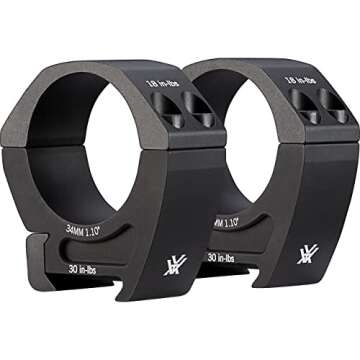 Vortex Optics Pro Series Riflescope Rings - 34mm Medium Height [1.10 Inches]