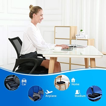 SAIREIDER Memory Foam Office Chair Cushion for Comfort