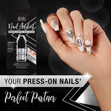 Ardell Professional Nail Glue, Superior Hold, Long-Lasting Adhesive for Fake Nails, Press On Nails & Nail Repairs, Quick-Drying Formula, 5g