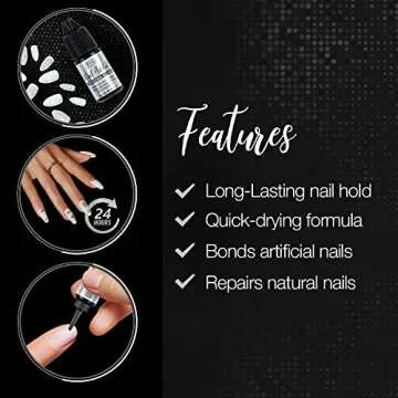 Ardell Professional Nail Glue, Superior Hold, Long-Lasting Adhesive for Fake Nails, Press On Nails & Nail Repairs, Quick-Drying Formula, 5g