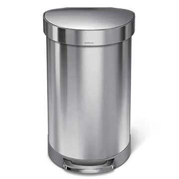 simplehuman 45L Hands-Free Step Trash Can - Stylish & Efficient