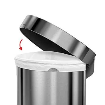 simplehuman 45L Hands-Free Step Trash Can - Stylish & Efficient