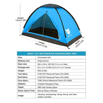 Lightweight Night Cat Backpacking Tent for All Adventures