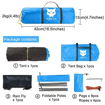 Lightweight Night Cat Backpacking Tent for All Adventures